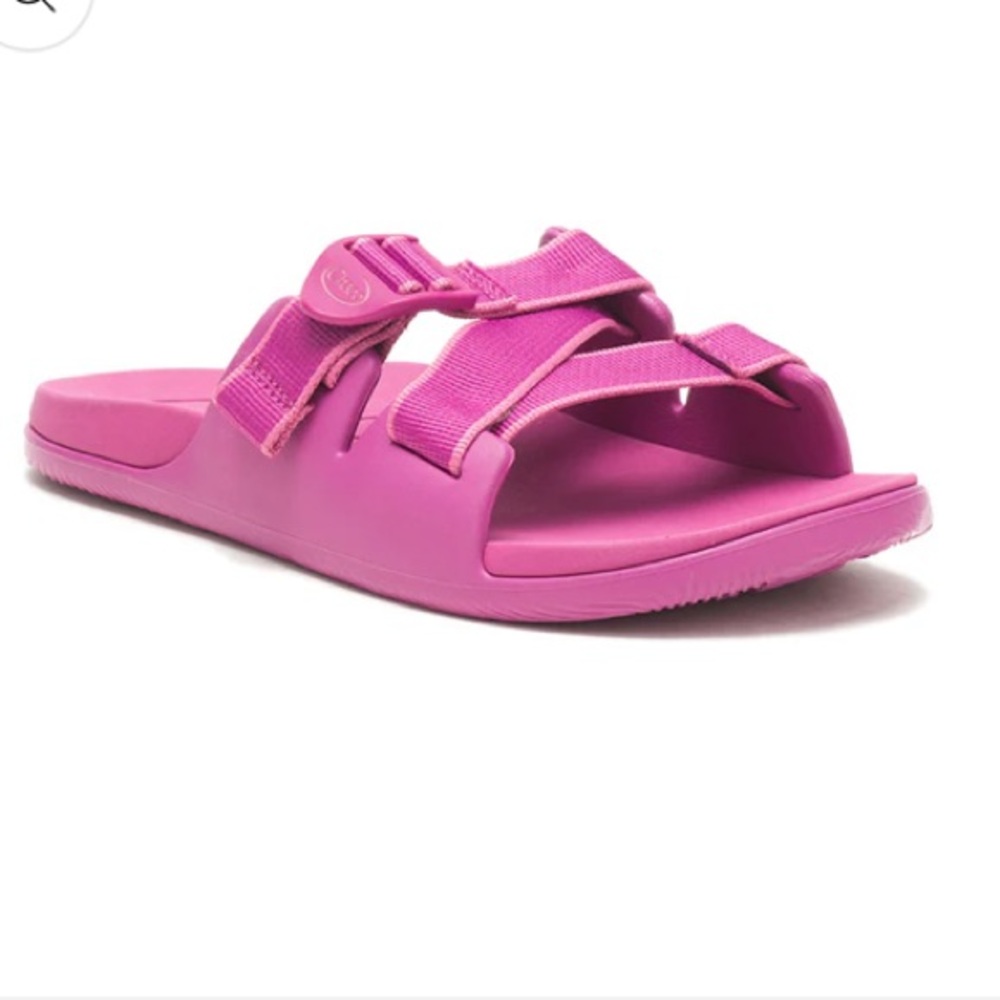CHACO Womens Chillos slides 9 arch support Outskirt Fuchsia